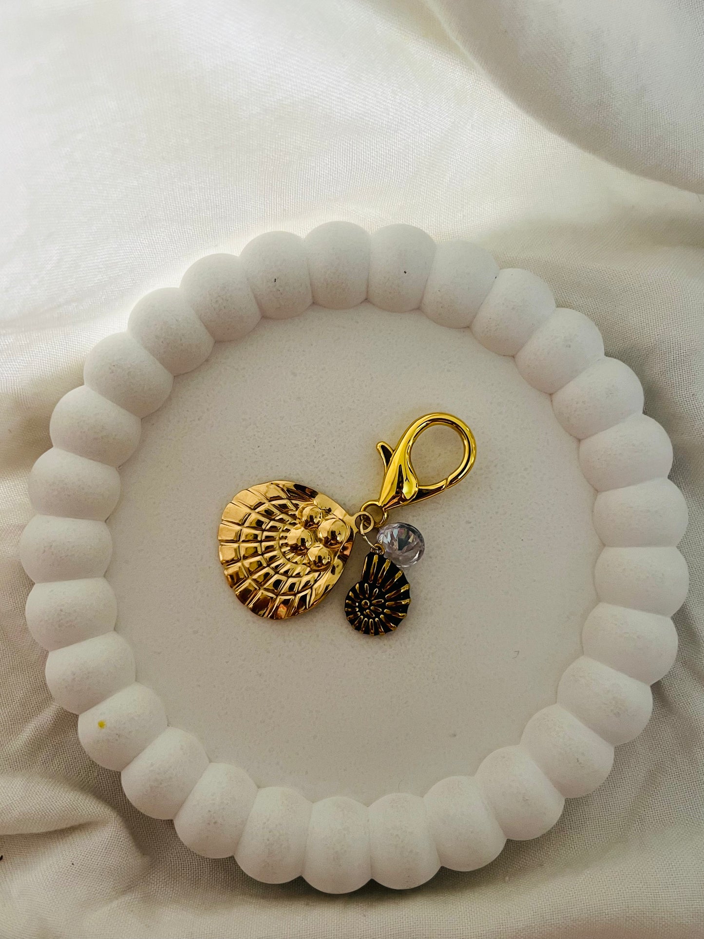 Golden Duo Seashell Bag Charm