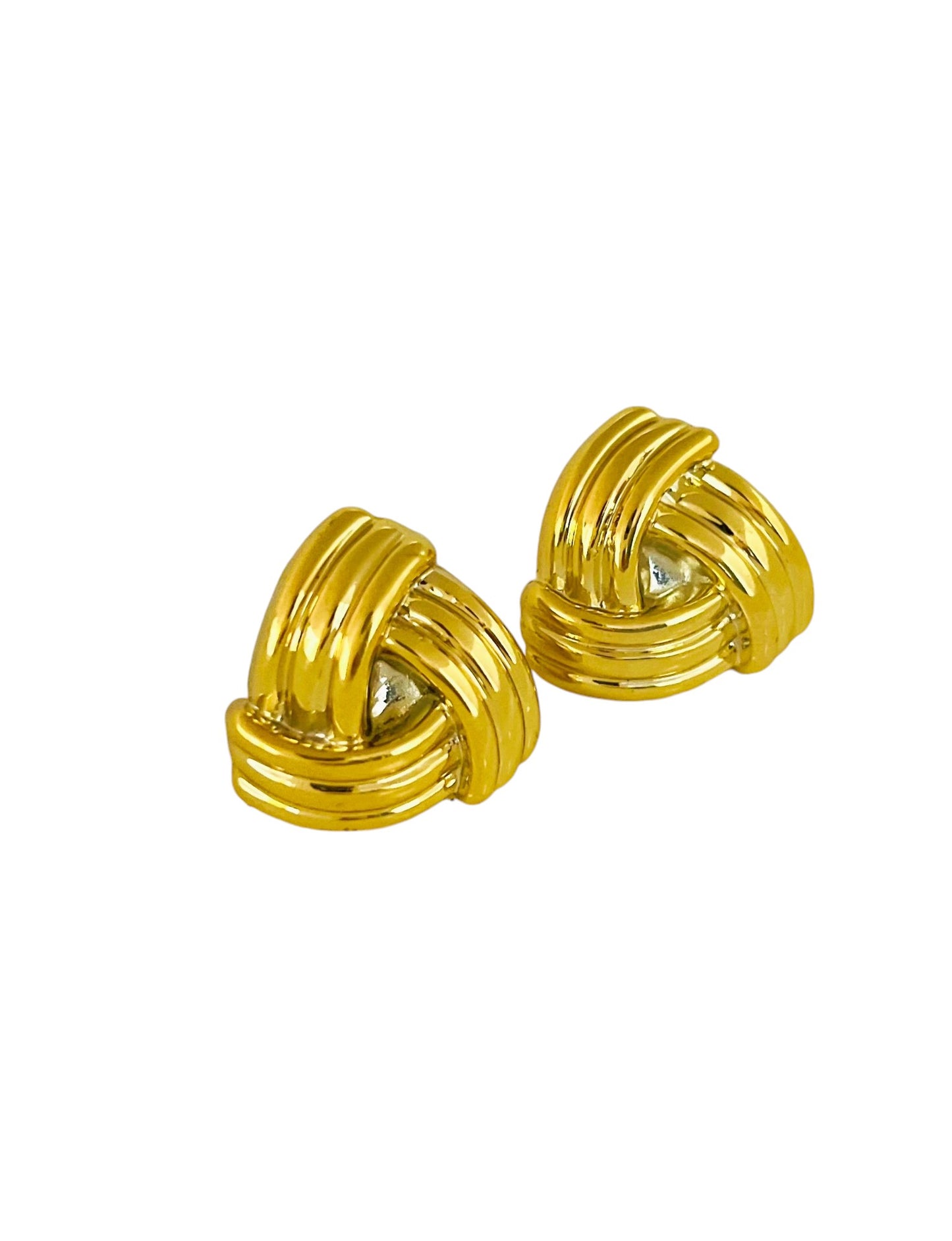 Twisted Rope Gold Earrings