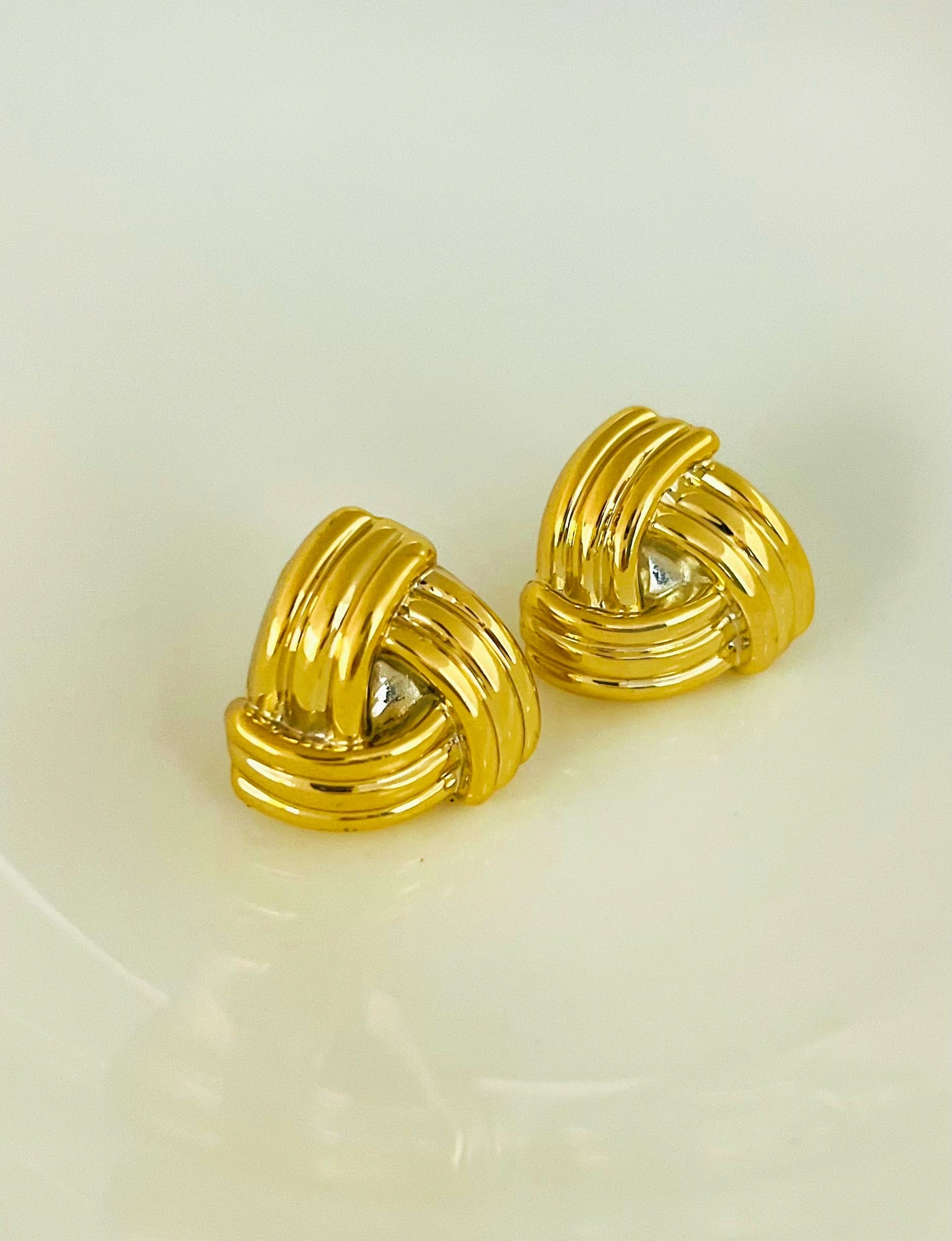 Twisted Rope Gold Earrings