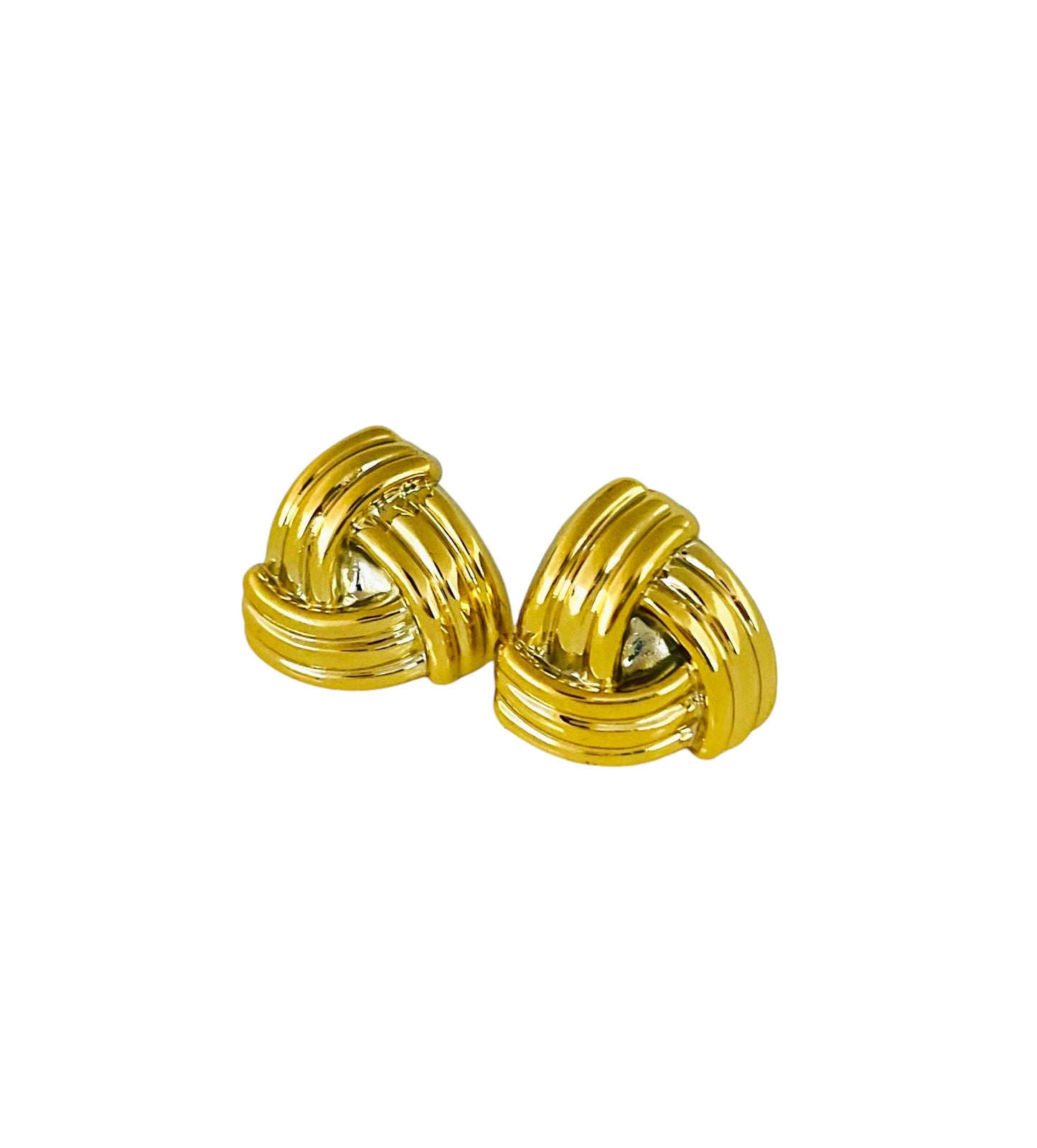Twisted Rope Gold Earrings