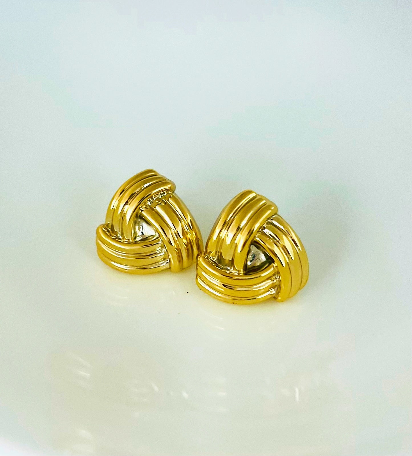 Twisted Rope Gold Earrings
