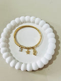 Luxe Ocean Charm Cuff Bracelet