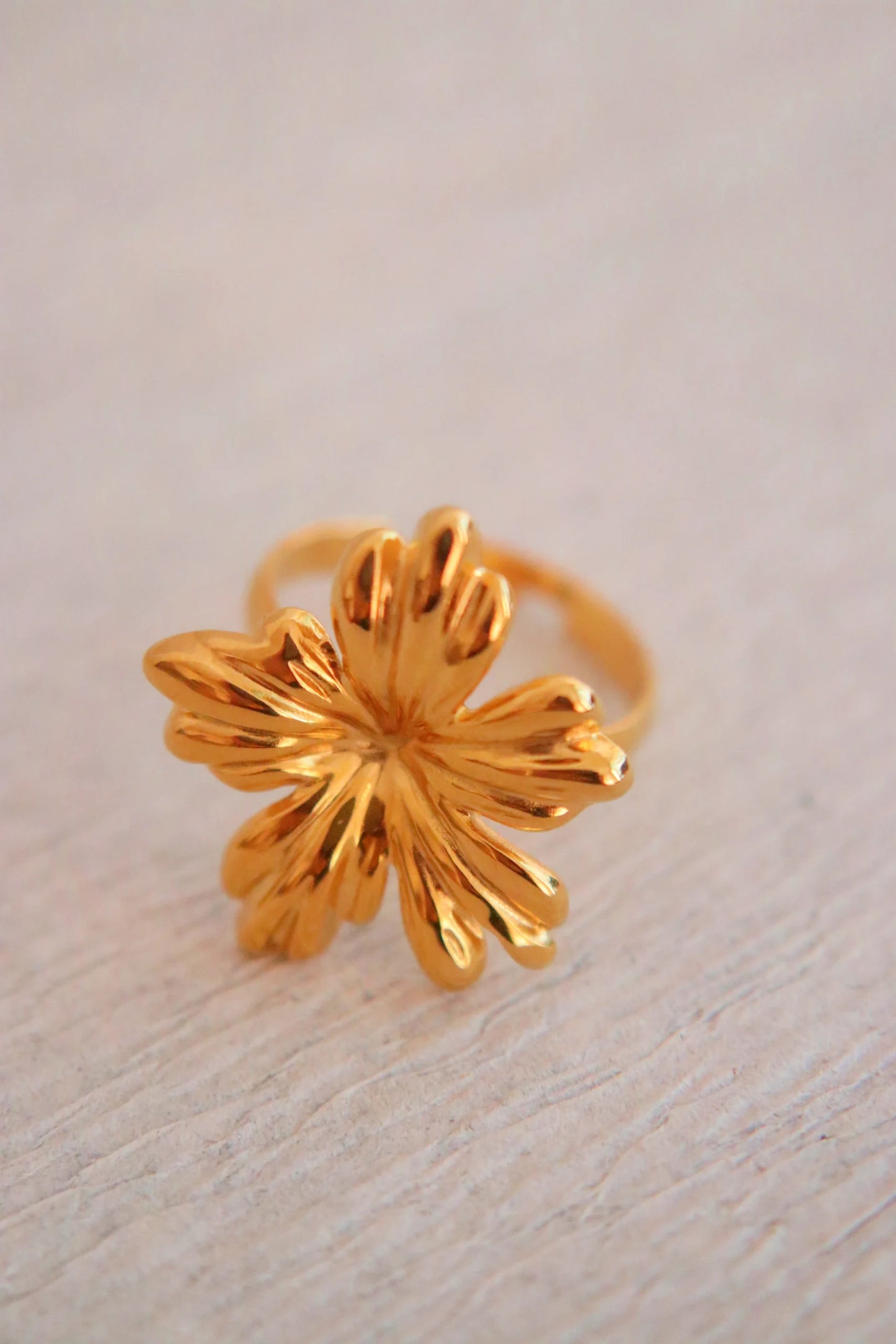 Golden Flower Ring