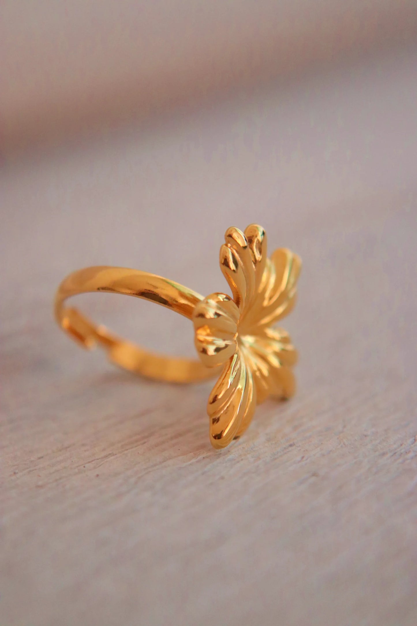 Golden Flower Ring