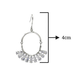 Aria Crystal Fringe Hoops