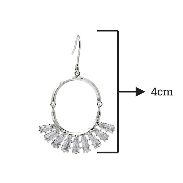 Aria Crystal Fringe Hoops