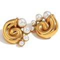 Aurelio Swirl Pearl Studs