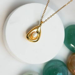 Aurora Drop Pearl Pendant Necklace