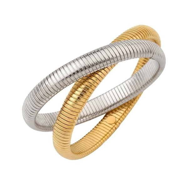 Aurora Dual Tone Flexi Cuff Bracelet
