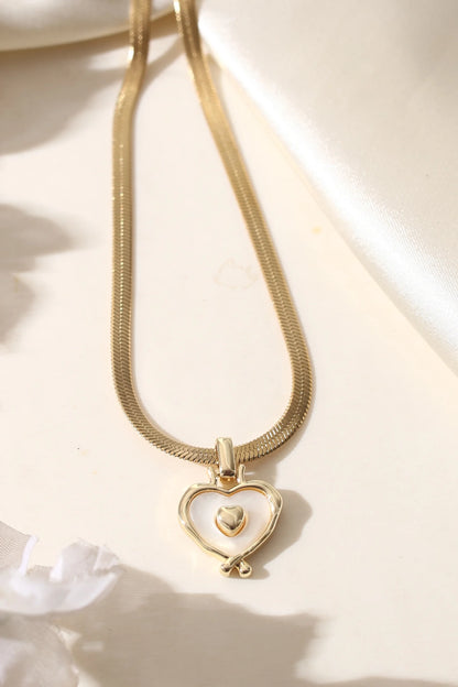 Aurora Heart Duo Pendant Necklace