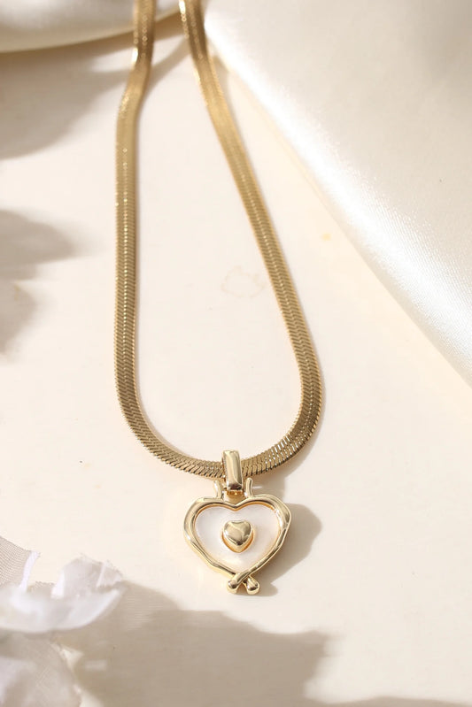 Aurora Heart Duo Pendant Necklace