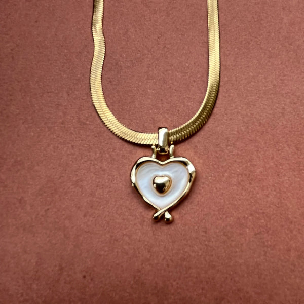 Aurora Heart Duo Pendant Necklace