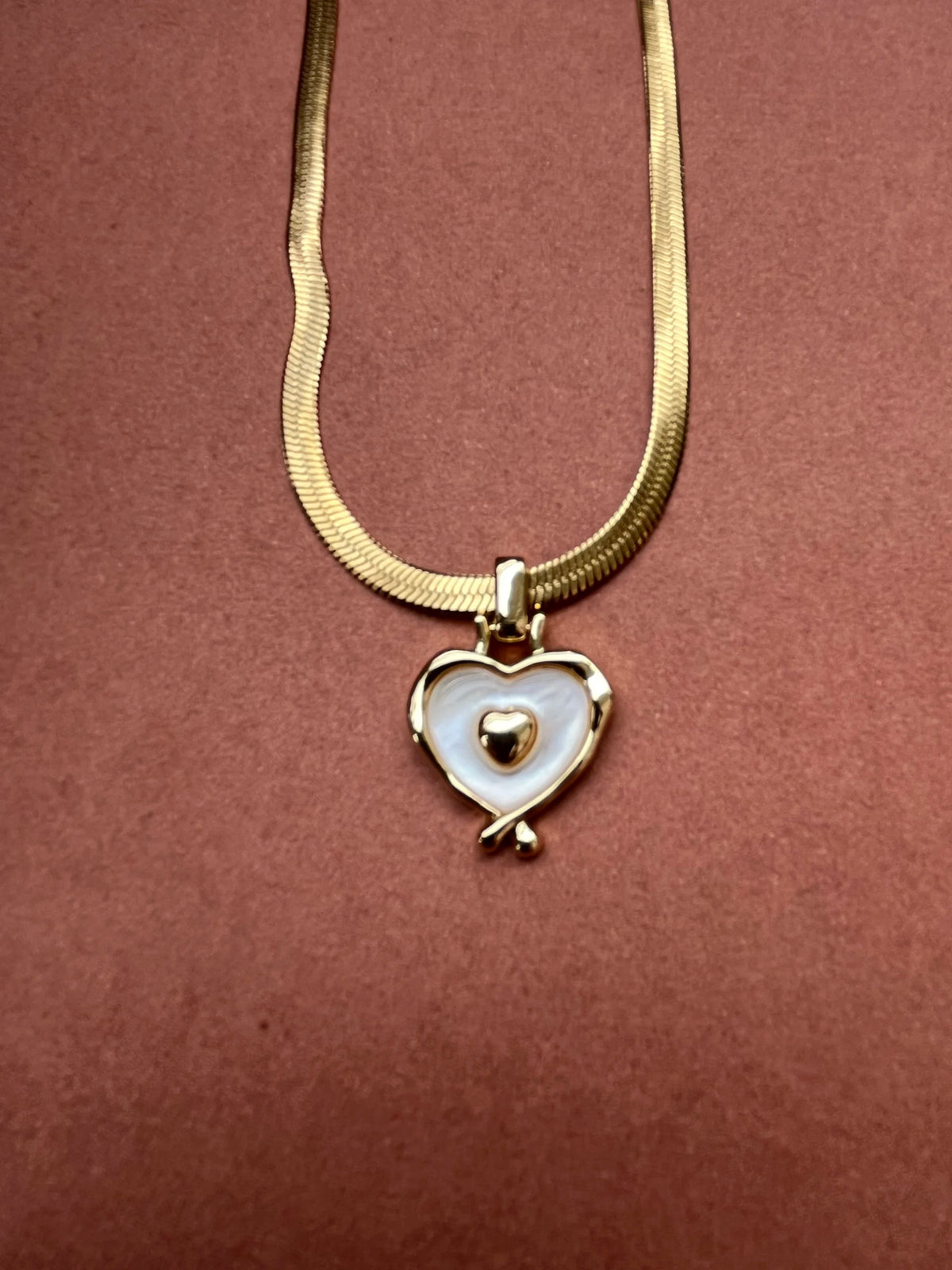 Aurora Heart Duo Pendant Necklace