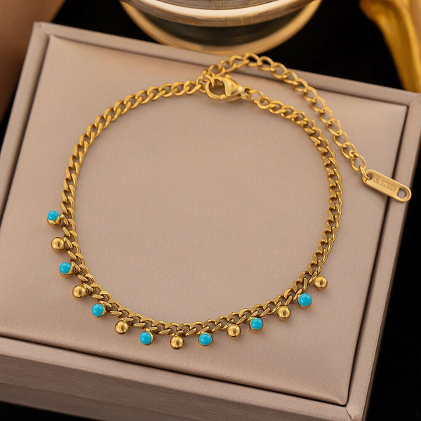 Azure Charm Anklet