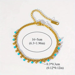 Azure Charm Anklet