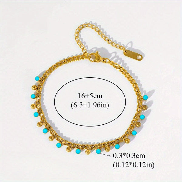 Azure Charm Anklet