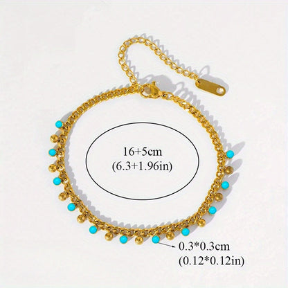 Azure Charm Anklet