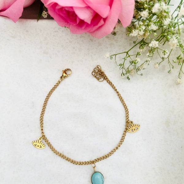 Azure Vision Charm Chain Bracelet