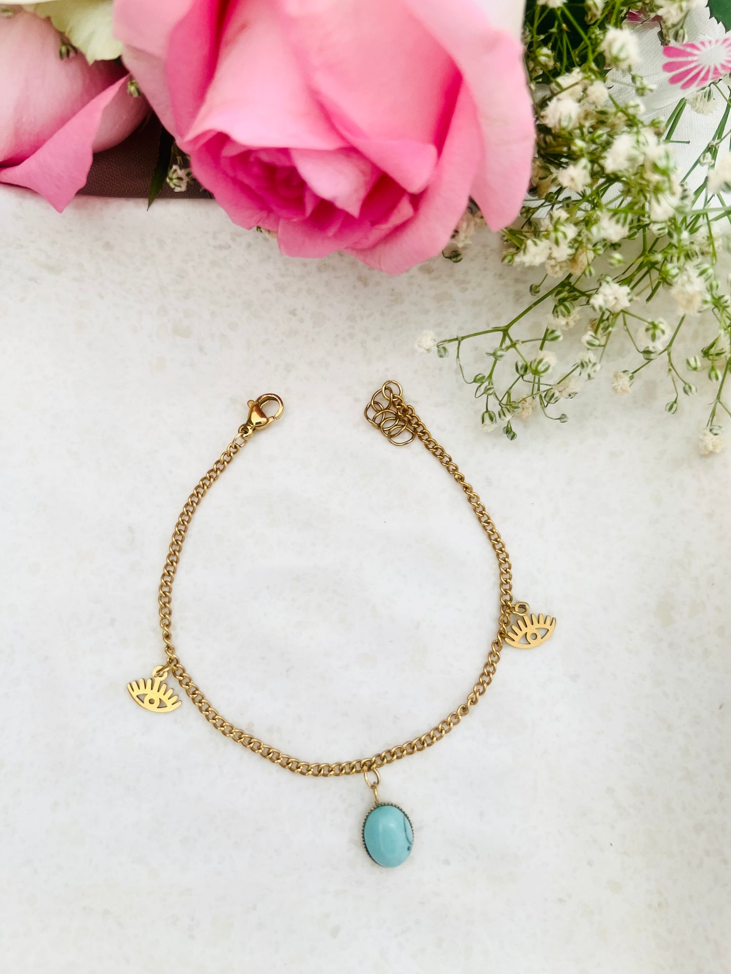 Azure Vision Charm Chain Bracelet