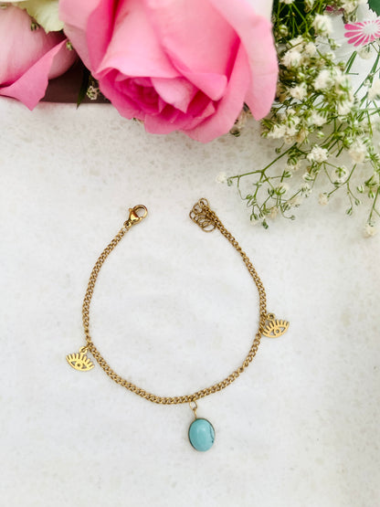 Azure Vision Charm Chain Bracelet