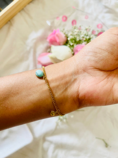 Azure Vision Charm Chain Bracelet