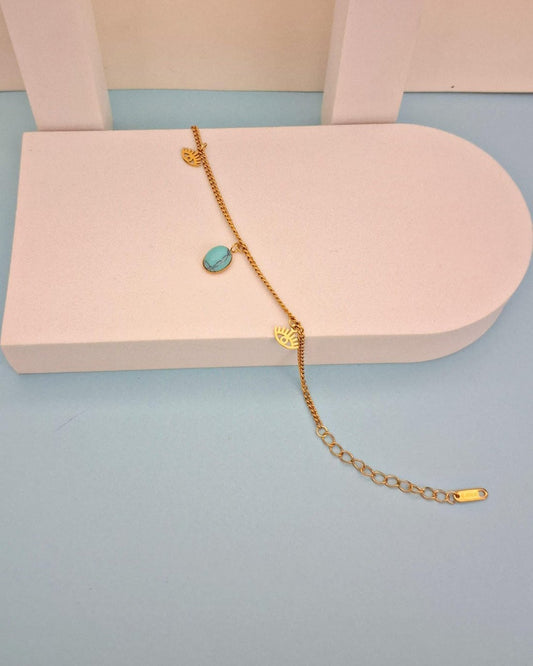 Azure Vision Charm Chain Bracelet