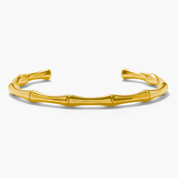 Bamboo Glow Gold Plated Cuff