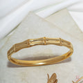 Bamboo Whisper Gold Plated Cuff Bracelet