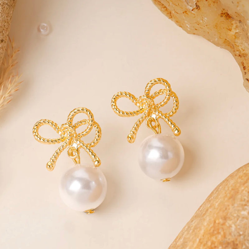 Bellarose Bow Pearl Drops