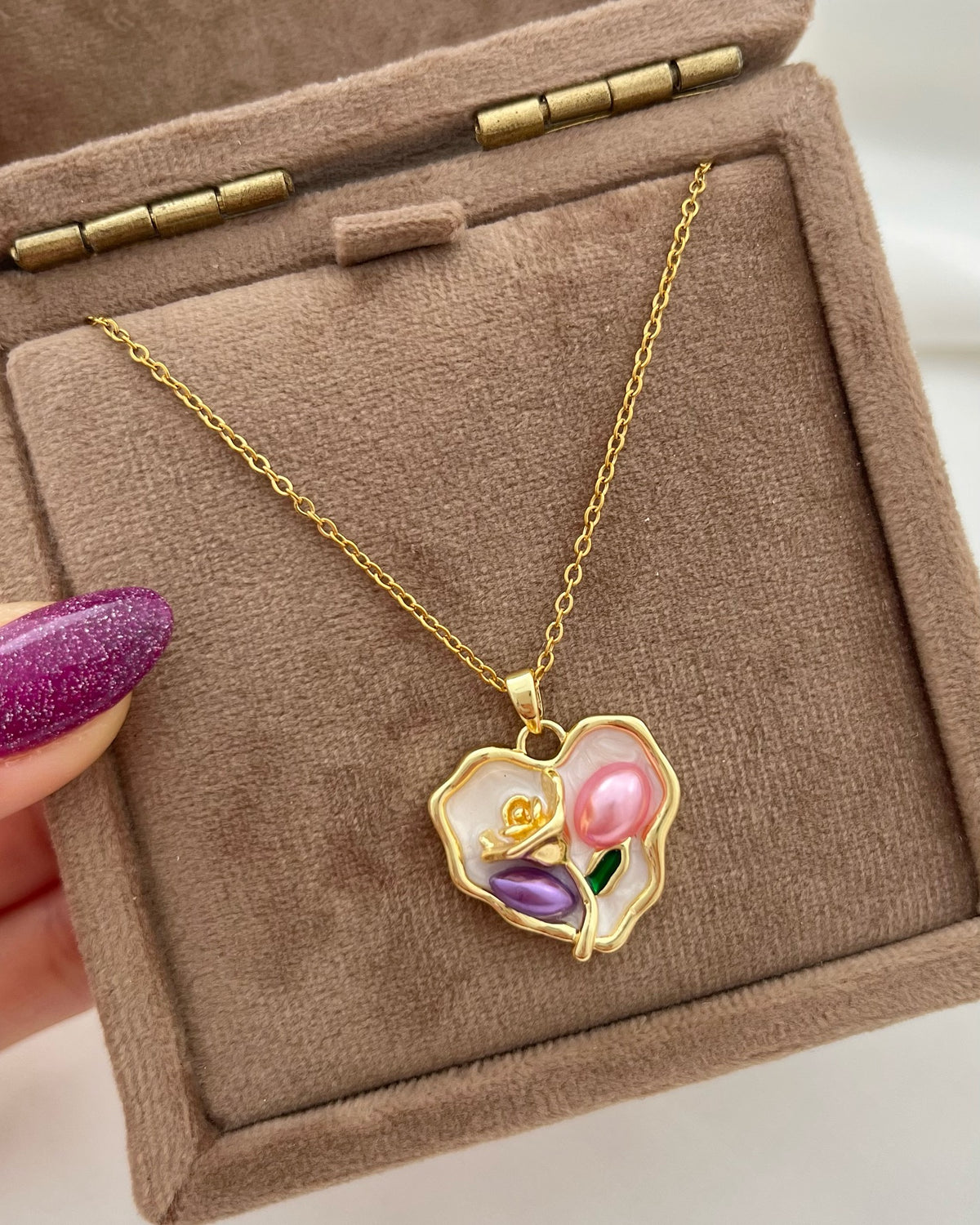 Blossom Heart Pearl Necklace