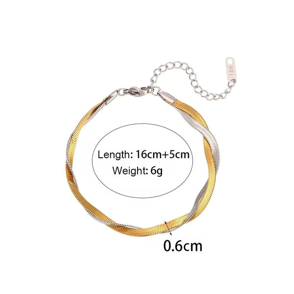 Brooklyn Twist Two-Tone Bracelet
