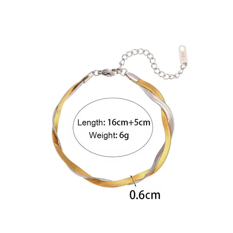 Brooklyn Twist Two-Tone Bracelet