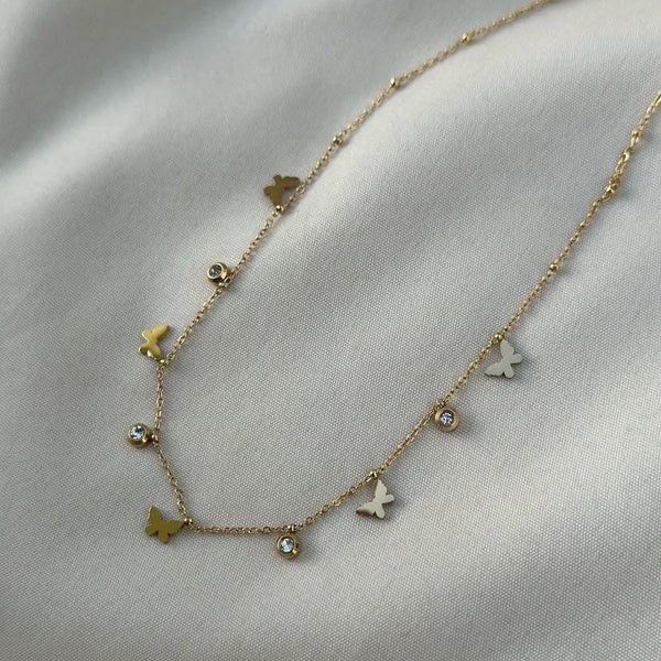 Butterfly Daze Gold Plated Necklace