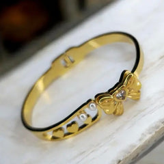 Celeste Butterfly Charm Cuff Bracelet