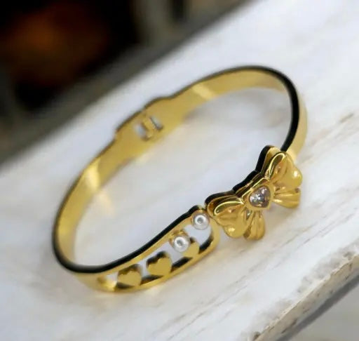 Celeste Butterfly Charm Cuff Bracelet