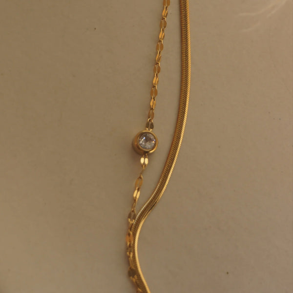 Celeste Dual Chain Crystal Bracelet