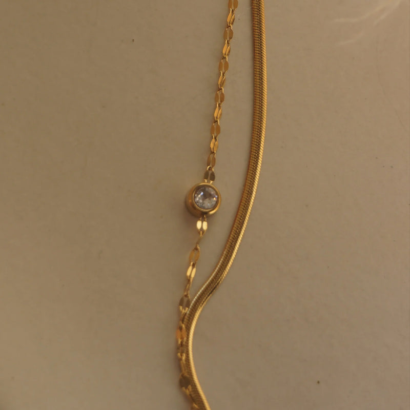 Celeste Dual Chain Crystal Bracelet