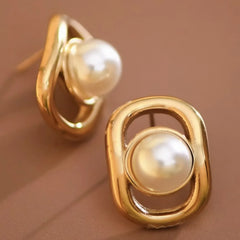 Celestia Geo Pearl Studs