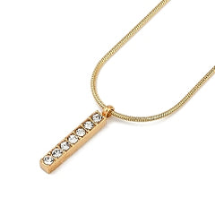 Celestial Bar Crystal Pendant Necklace