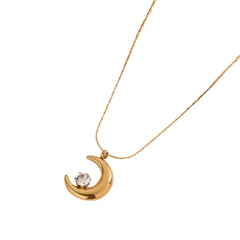 Celestial Moonbeam Gold Necklace