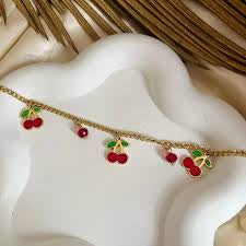 Cherry Blossom Charm Bracelet