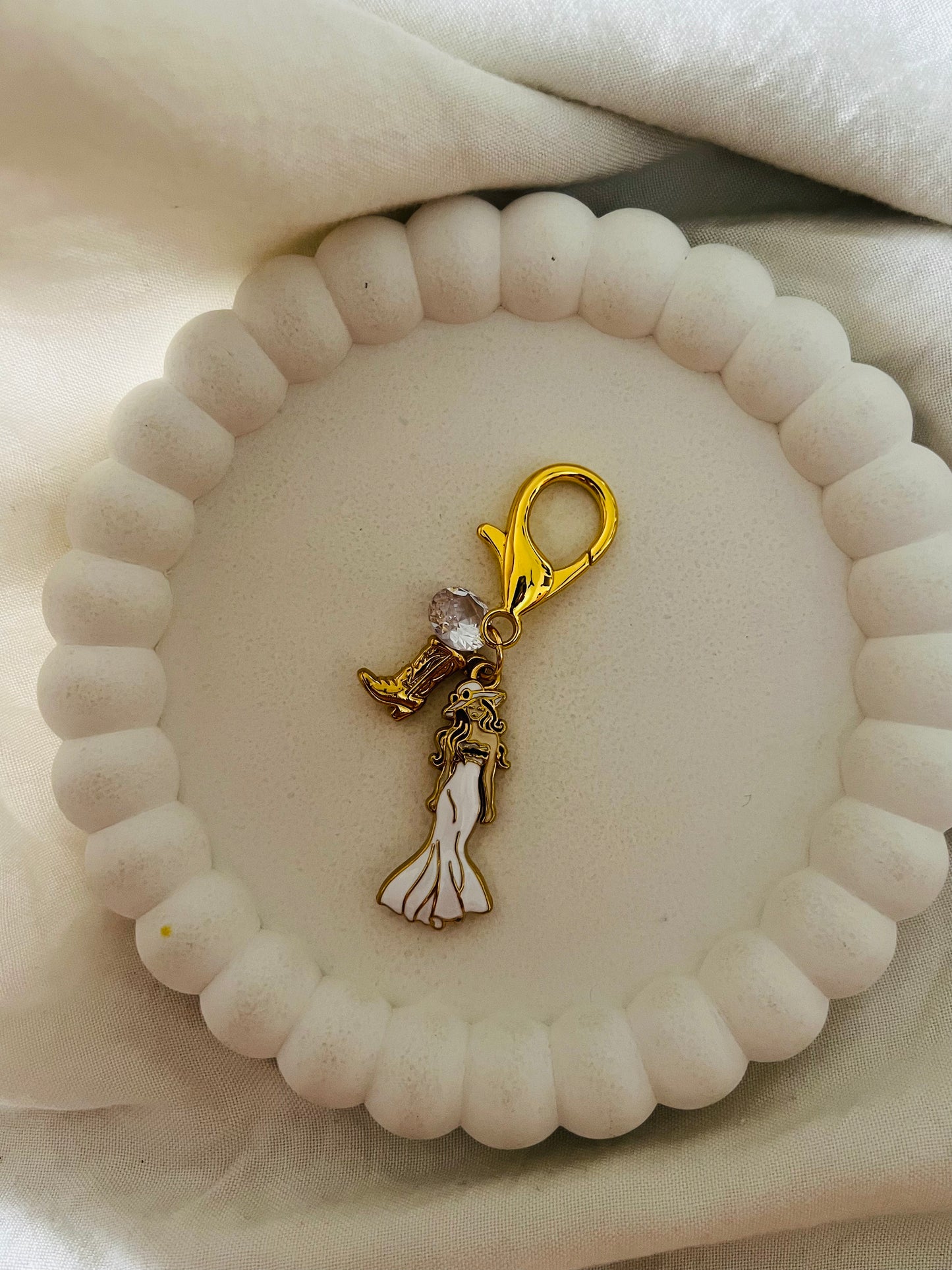 Chic Holiday Girl Bag Charm
