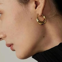 Classic Bold Gold Hoop Earrings