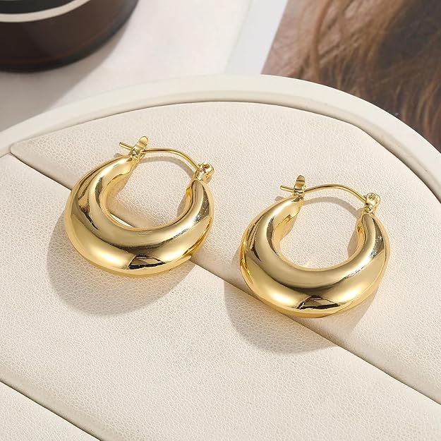 Classic Bold Gold Hoop Earrings