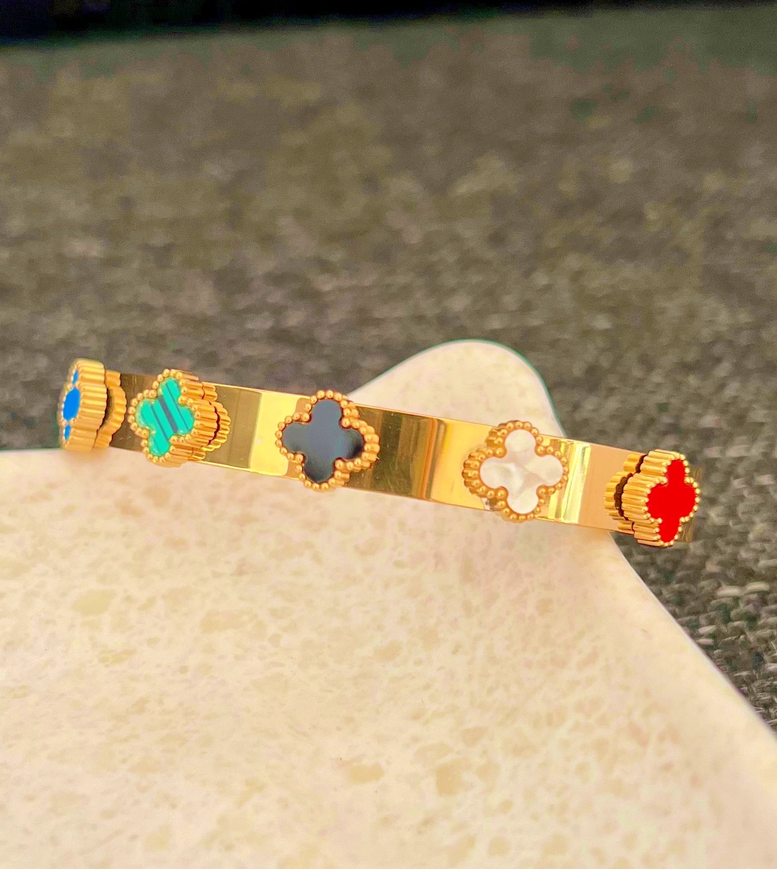Colorful Clover Bangle