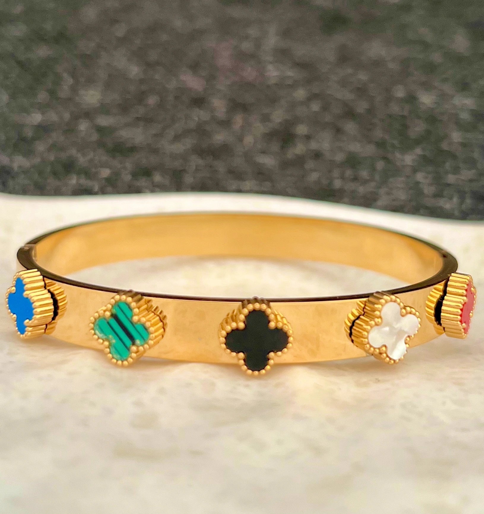 Colorful Clover Bangle
