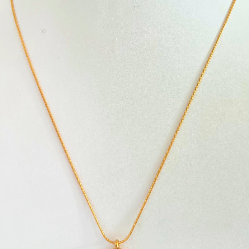 Delicate Onyx Pendant Necklace