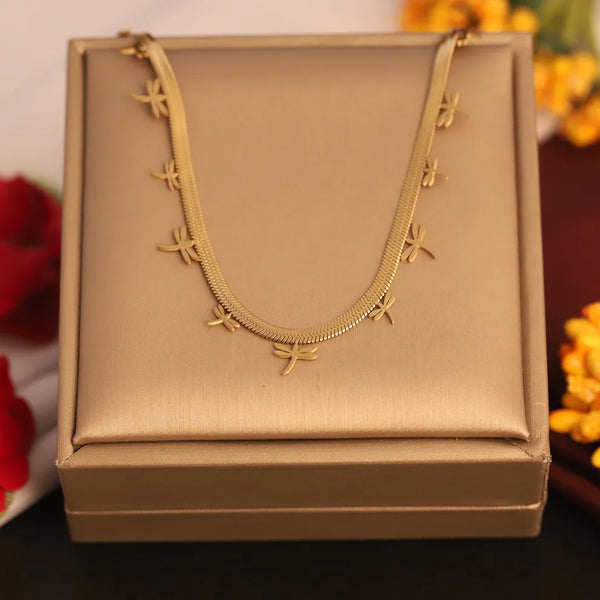 Dragonfly Dream Gold Necklace