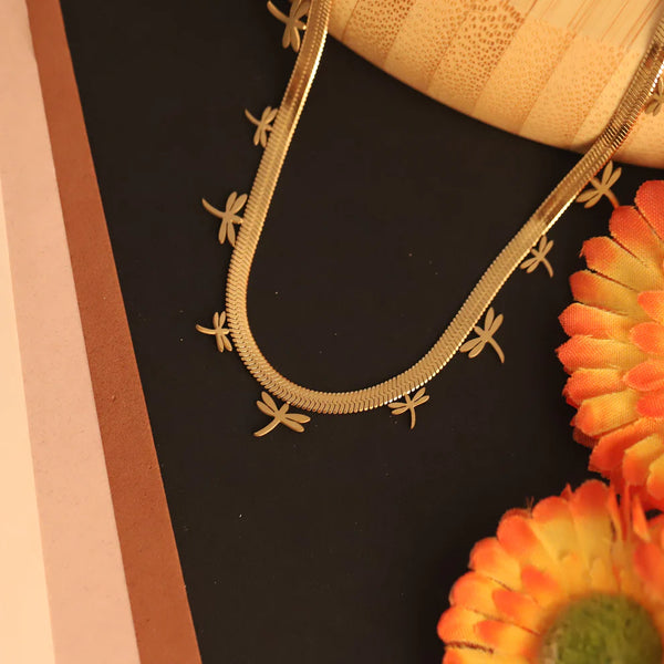 Dragonfly Dream Gold Necklace