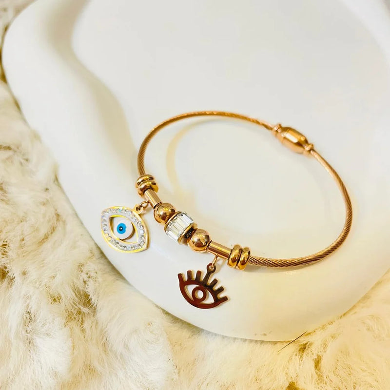 Dreamcatcher Evil Eye Gold Plated Bracelet